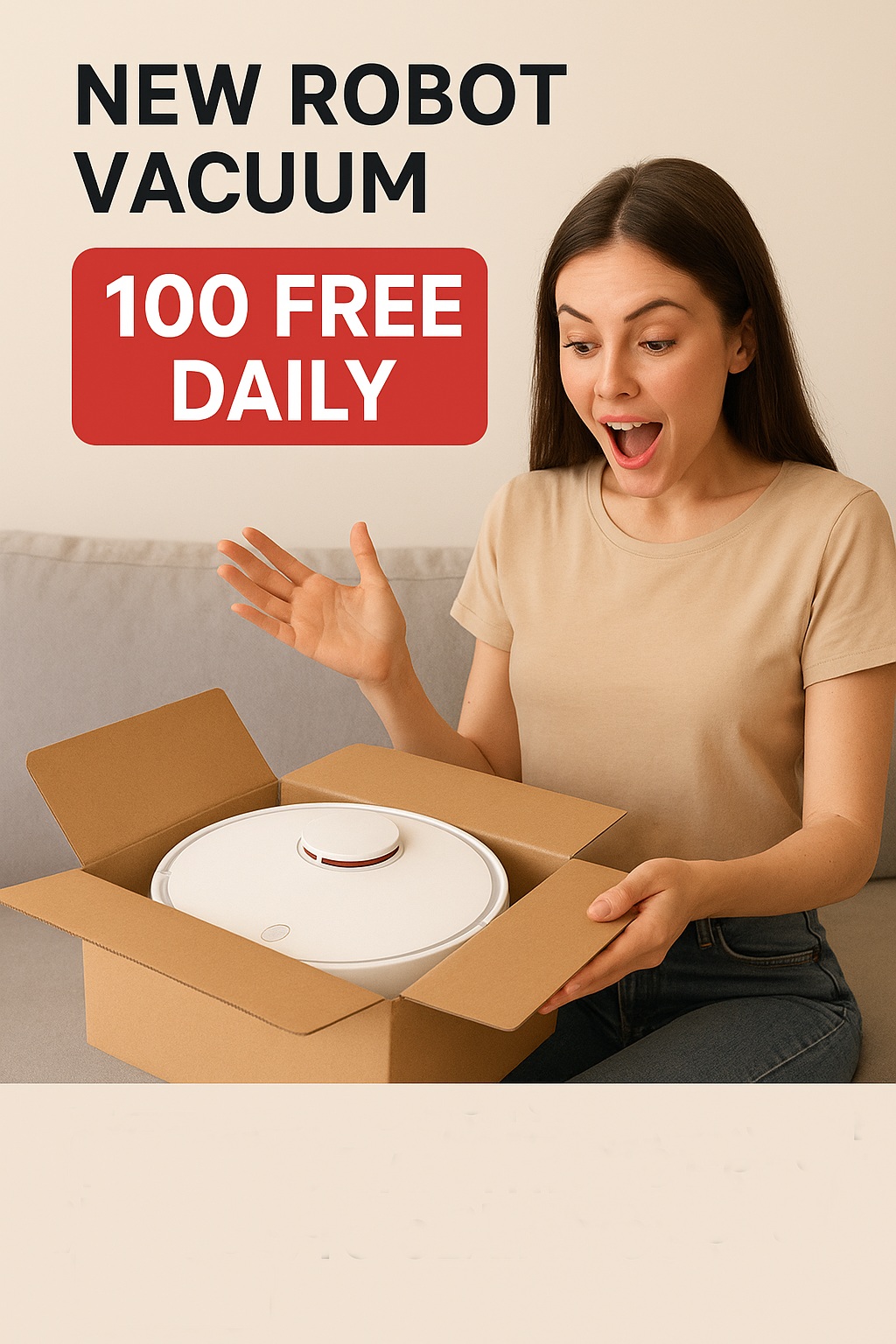 Xiaomi Robot Vacuum in living room